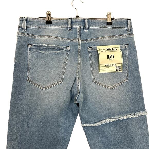 Ser O Ya Nate Skinny Made in Italy Jeans 34 x 30 - Picture 3 of 14